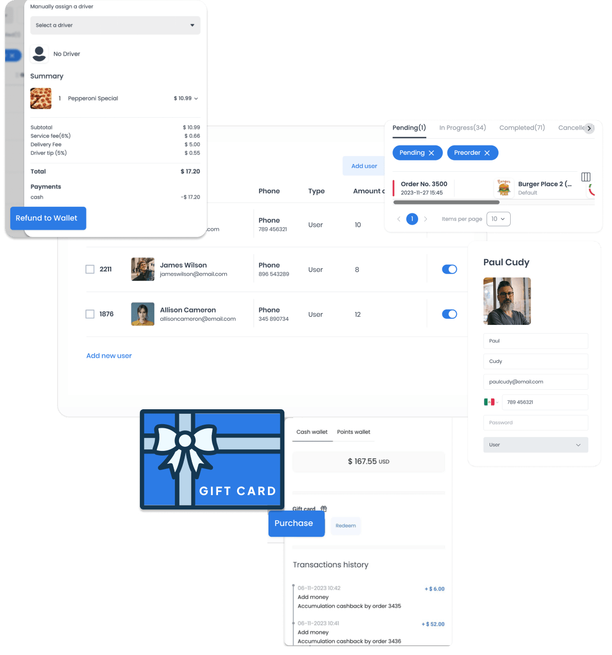 OrderingPlus | Built in CRM | E-gift Cards