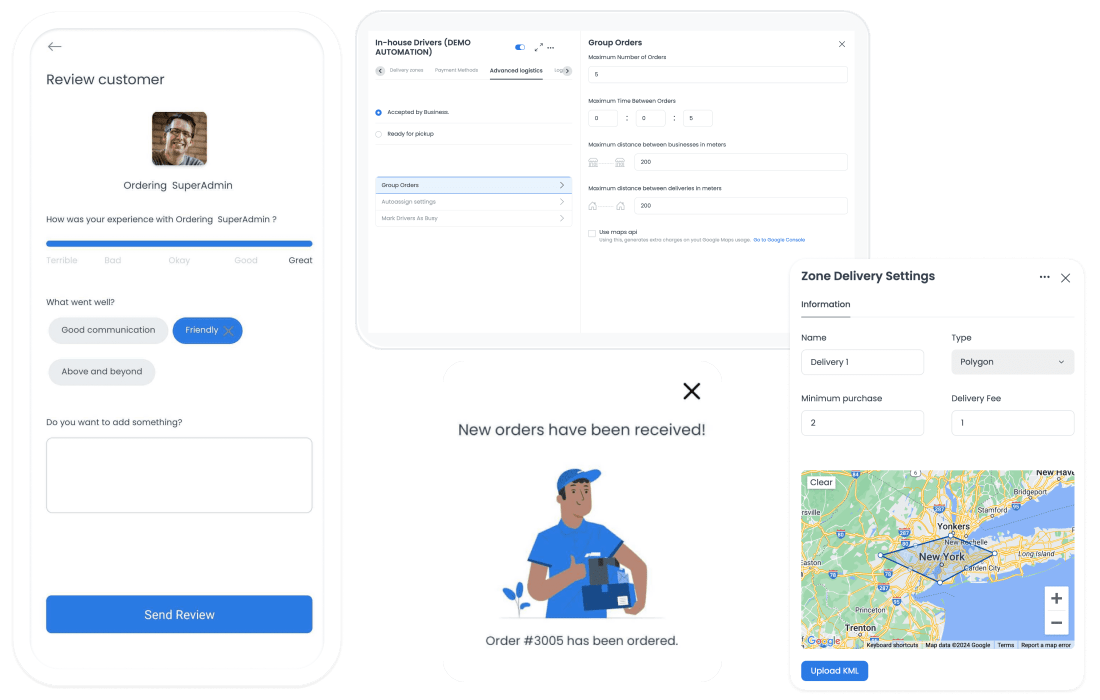 OrderingPlus | Delivery Automation Features