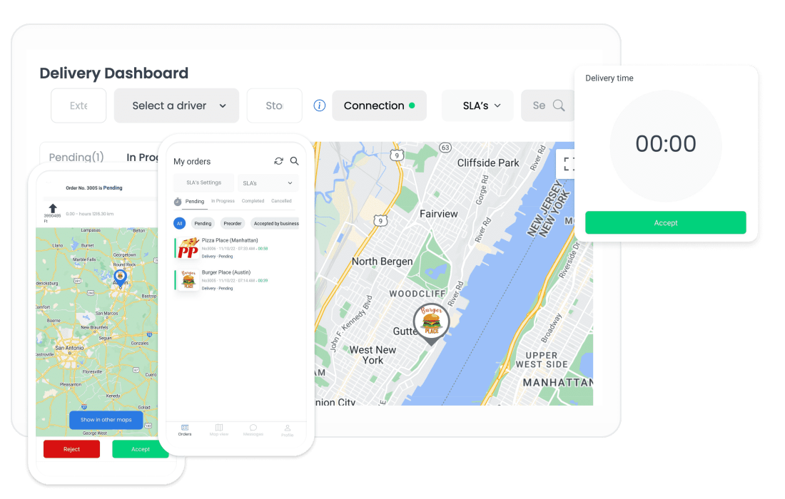 Driver App & Delivery Dashboard | Negocio de Entregas | Plan Pro | OrderingPlus