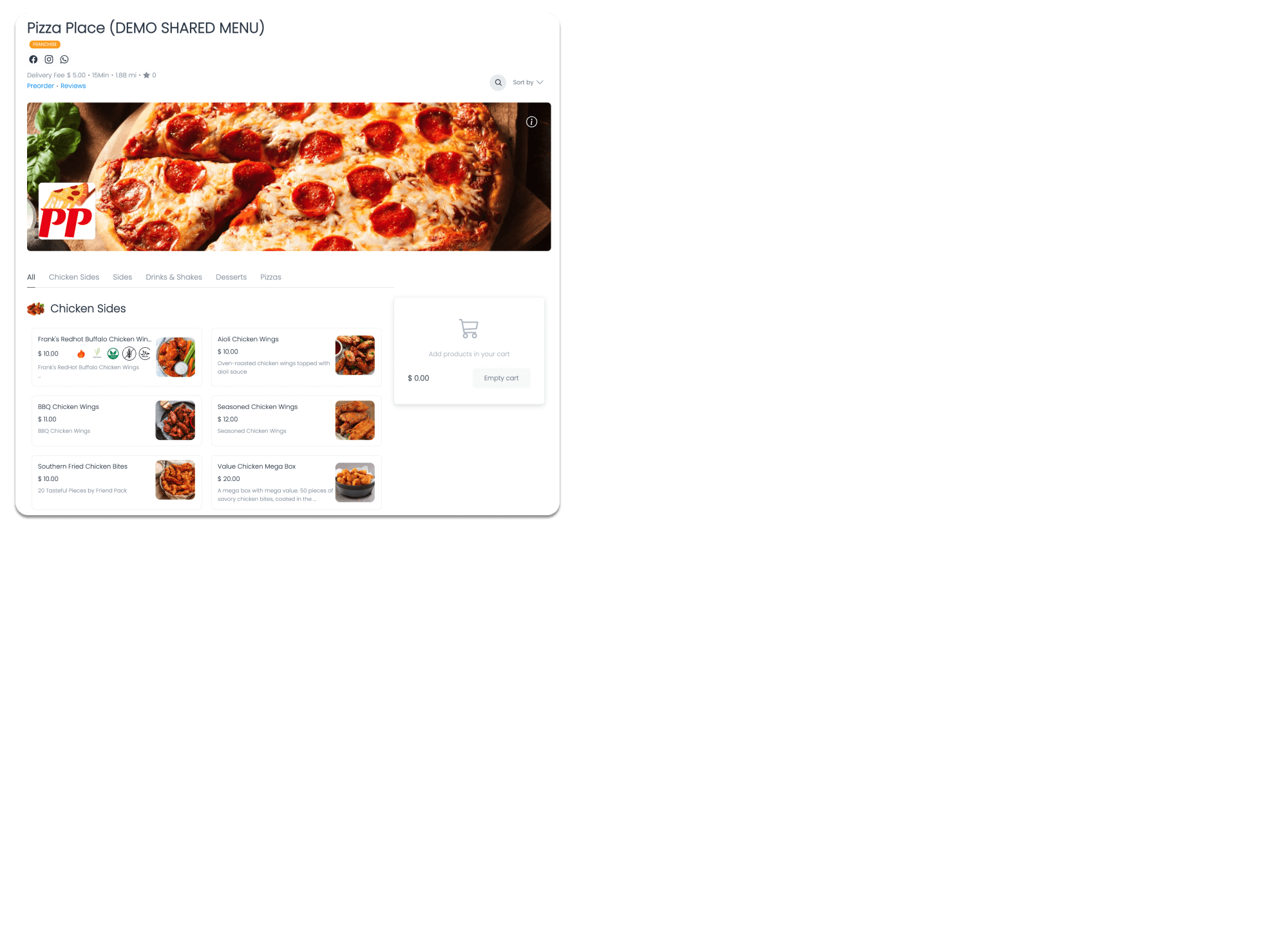 Standard Features | Get Started Today | Build your Online Restaurant Website